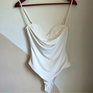Cowl Bustier Tank Bodysuit
